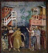 GIOTTO di Bondone Renunciation of Wordly Goods oil painting on canvas